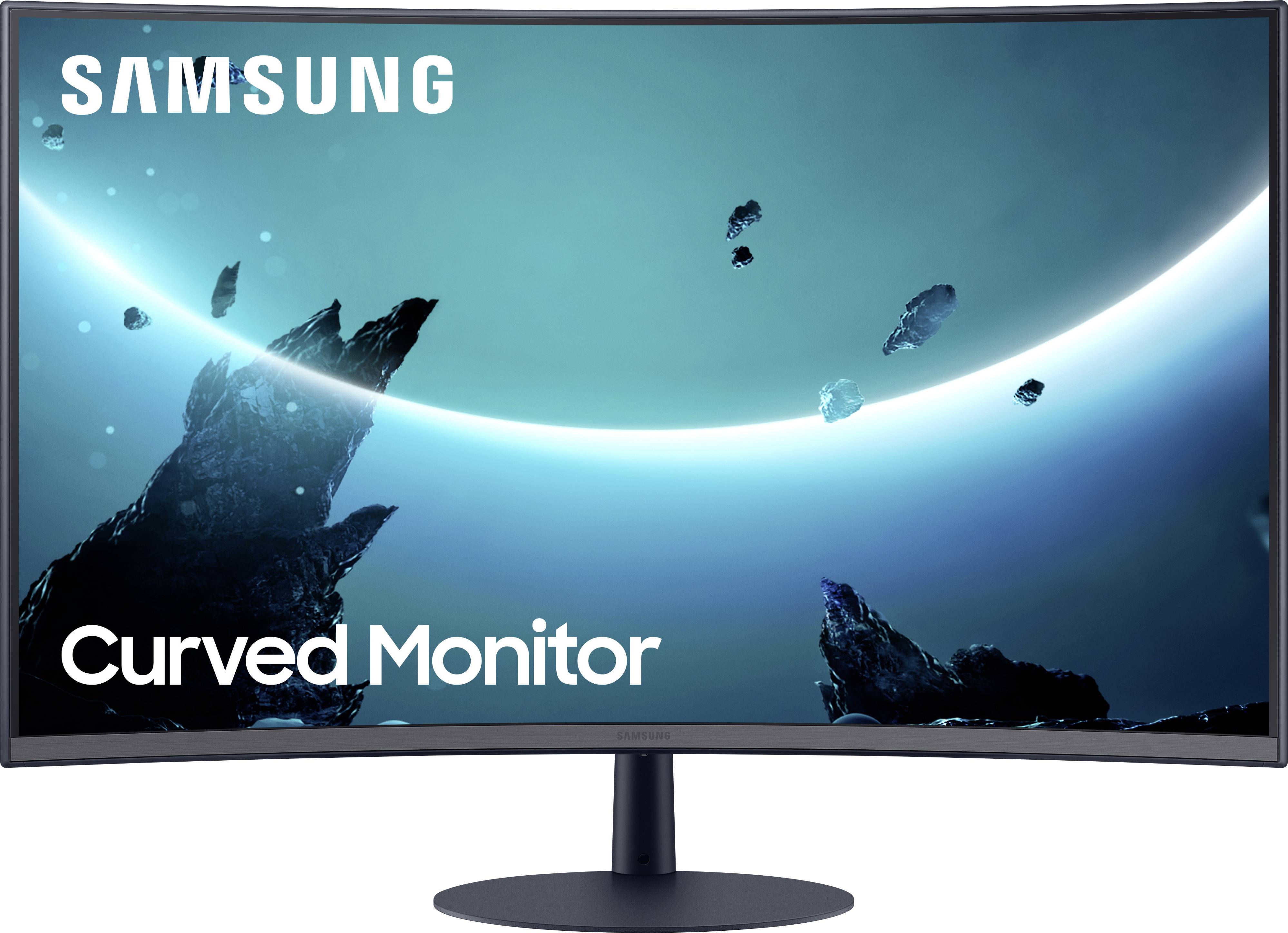 Samsung C32T550FDR Curved LCD-Monitor EEK F (A - G) 80 cm (31.5 Zoll) 1920 x 1080 Pixel 16:9 4 ms HDMI®, DisplayPort, VGA, Kopfhörer (3.5 mm Klinke