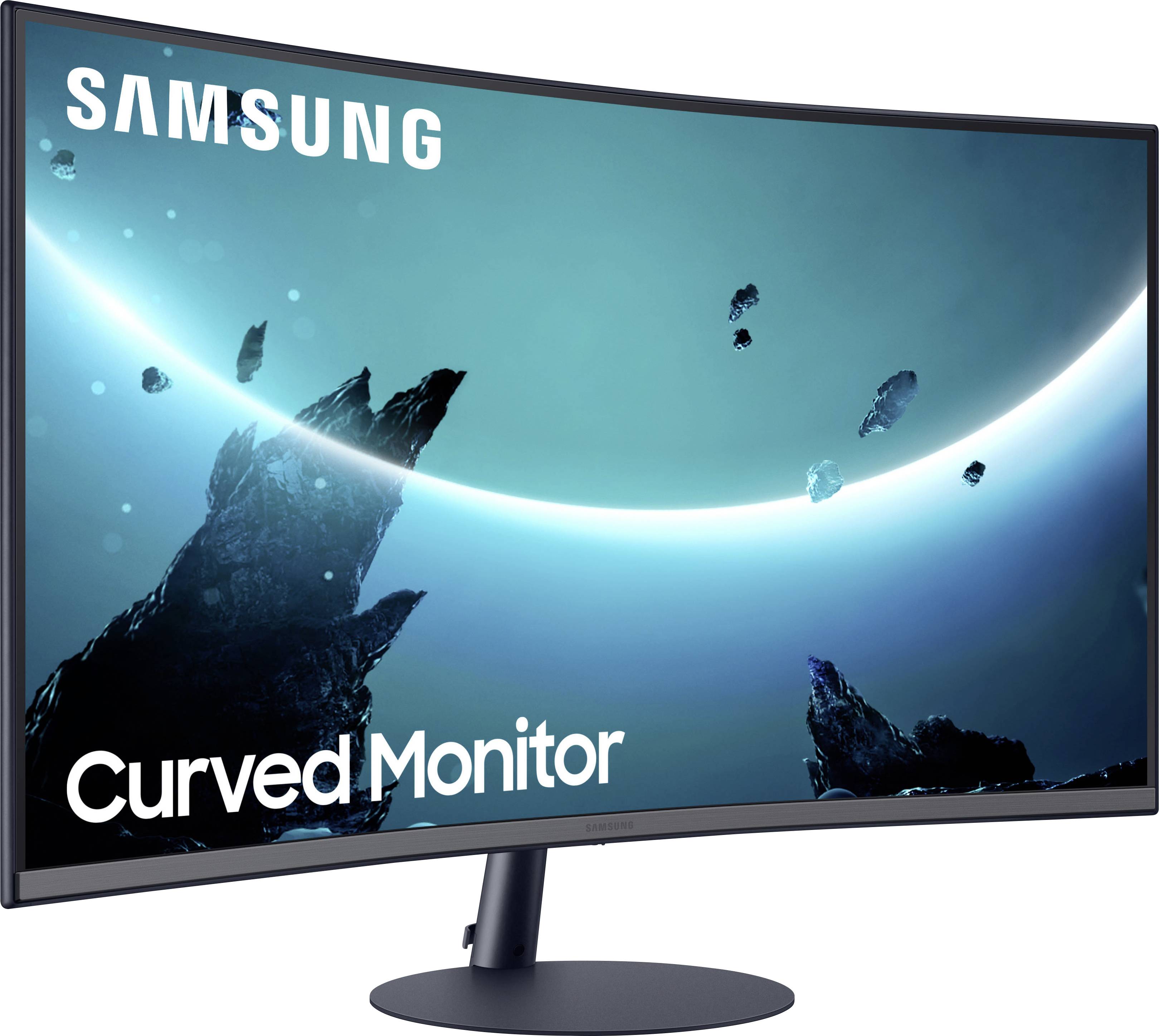 Samsung C32T550FDR Curved LCD-Monitor EEK F (A - G) 80 cm (31.5 Zoll) 1920 x 1080 Pixel 16:9 4 ms HDMI®, DisplayPort, VGA, Kopfhörer (3.5 mm Klinke