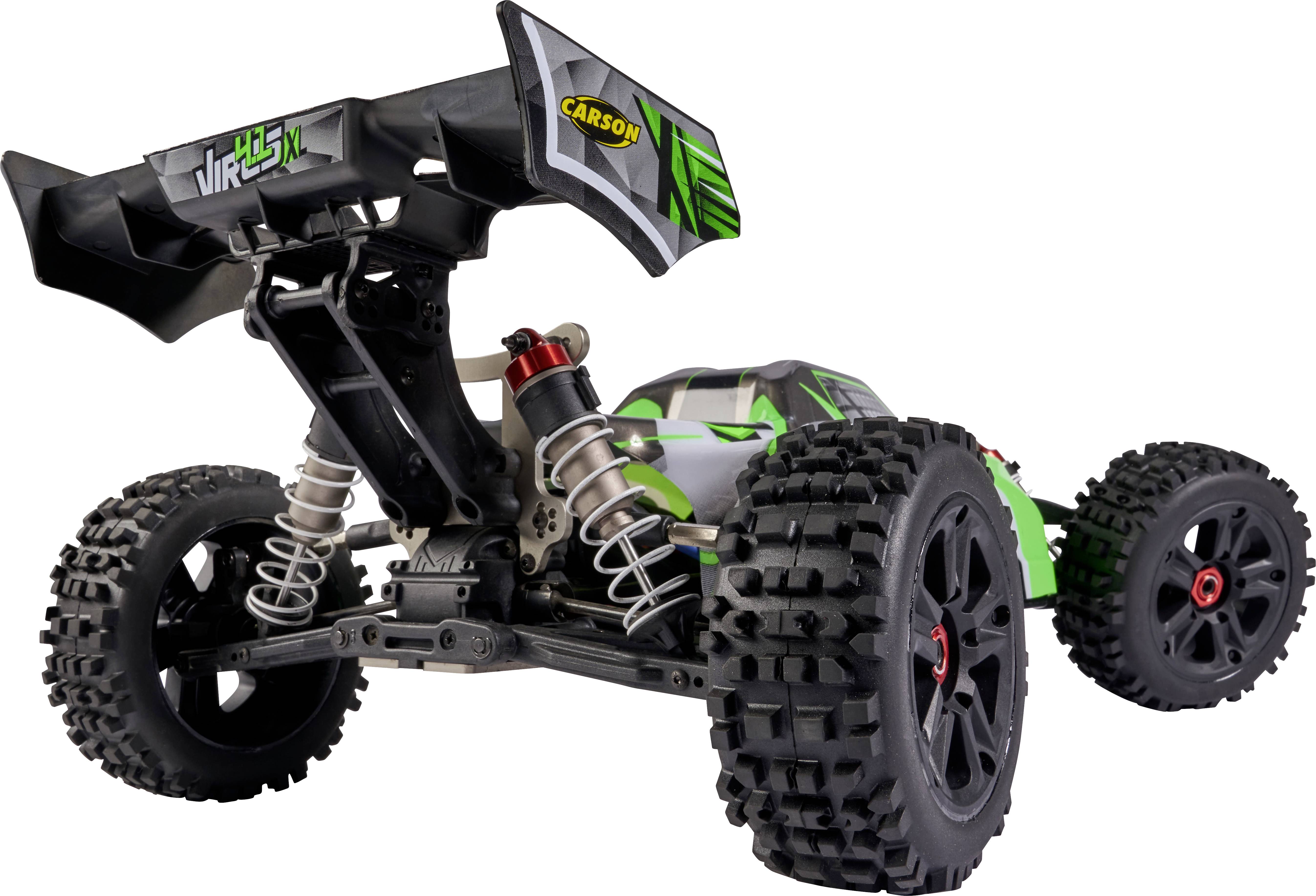 Carson Modellsport Virus 4.1 XL 4S Grün Brushless 1:8 RC Modellauto Elektro Buggy Allradantrieb (4WD) RtR 2,4GHz