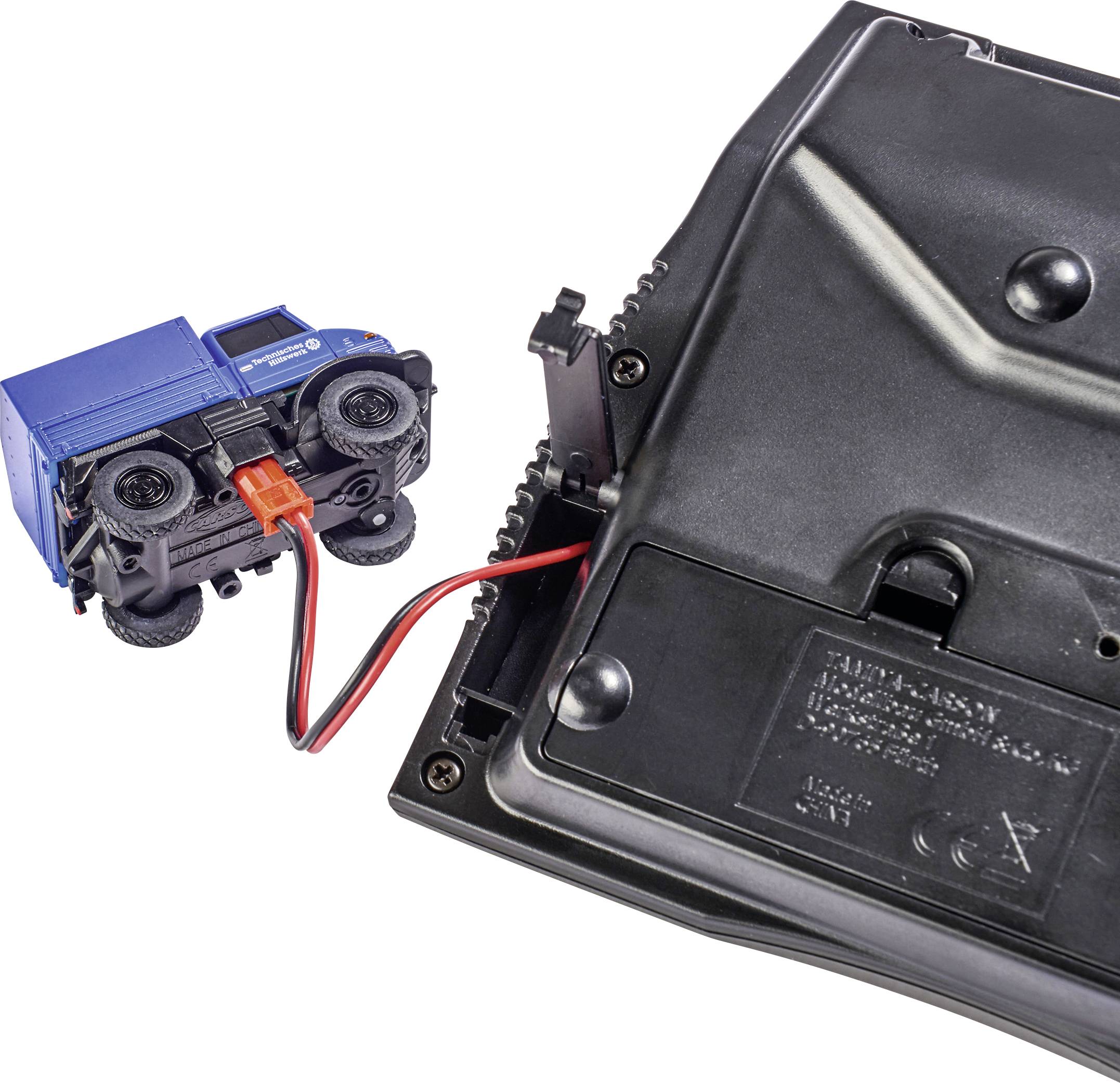 Carson Modellsport 504138 MB Unimog U406 THW 1:87 RC Modellauto Elektro Einsatzfahrzeug inkl. Akku, Ladegerät und Senderbatterien