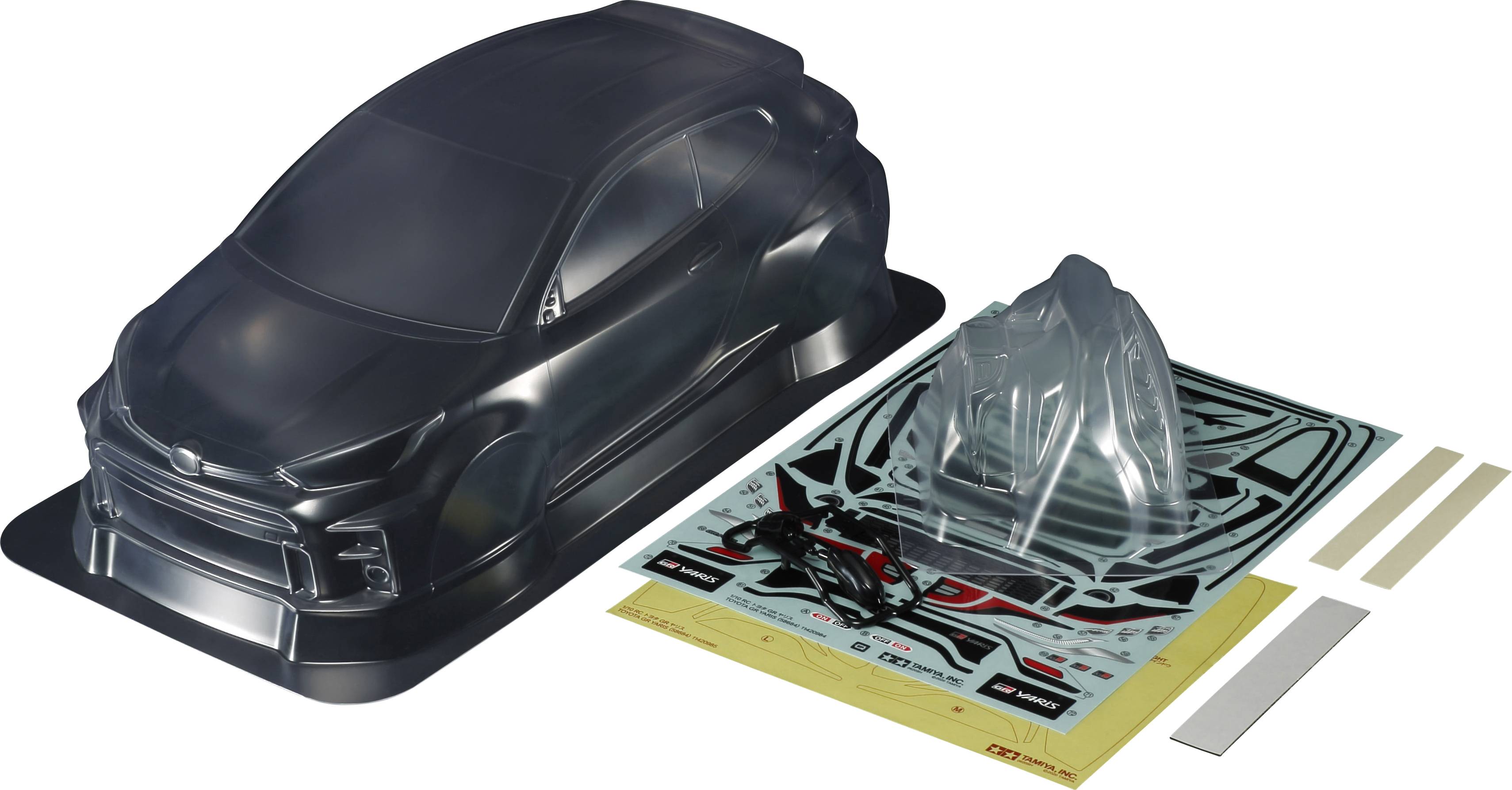 Tamiya 47463 1:10 Karosserie LW Toyota G.R. Yaris RS239mm Unlackiert