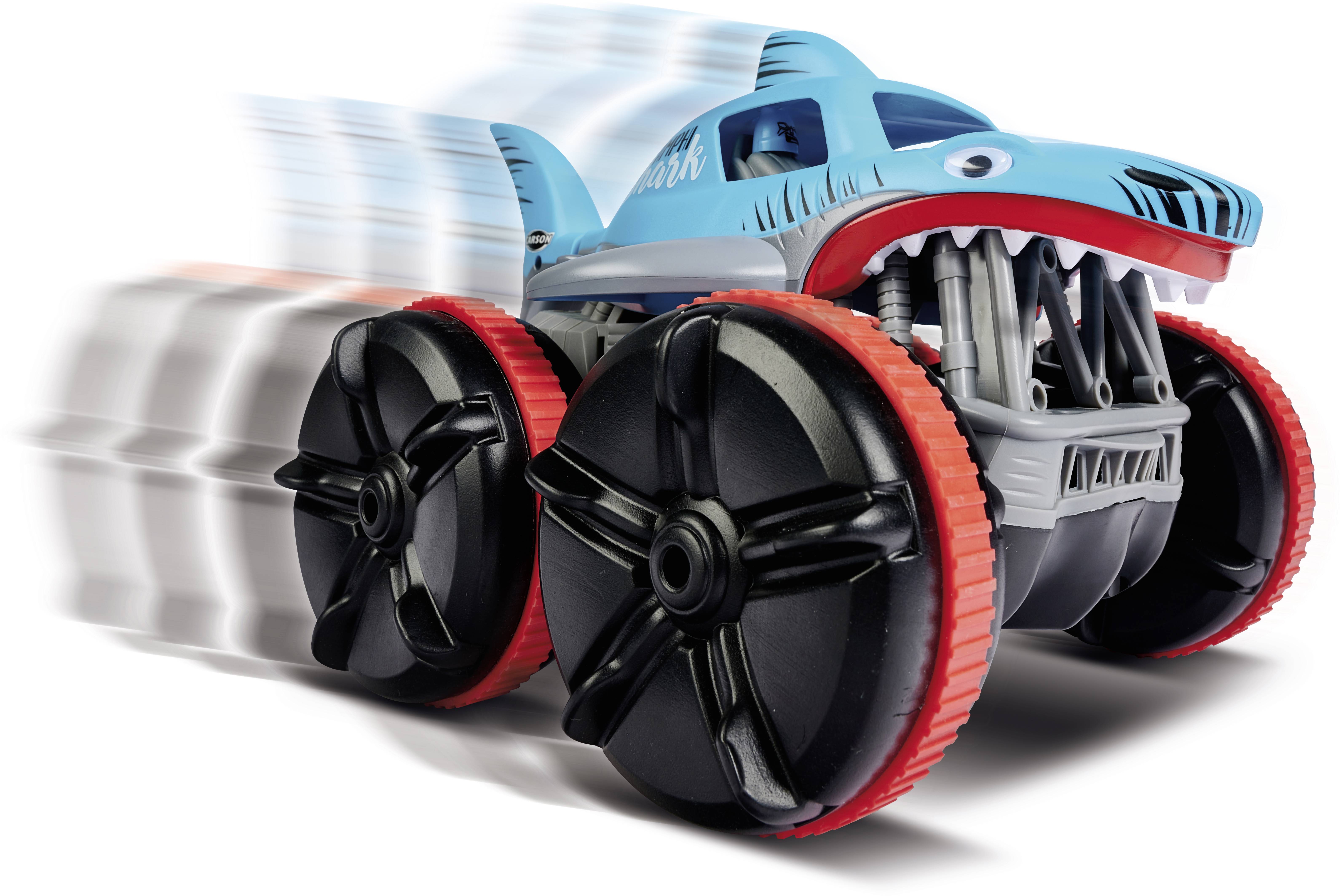 Carson Modellsport 404221 Amphi Shark RC Modellauto Elektro Amphibienfahrzeug inkl. Akku, Ladegerät und Senderbatterien