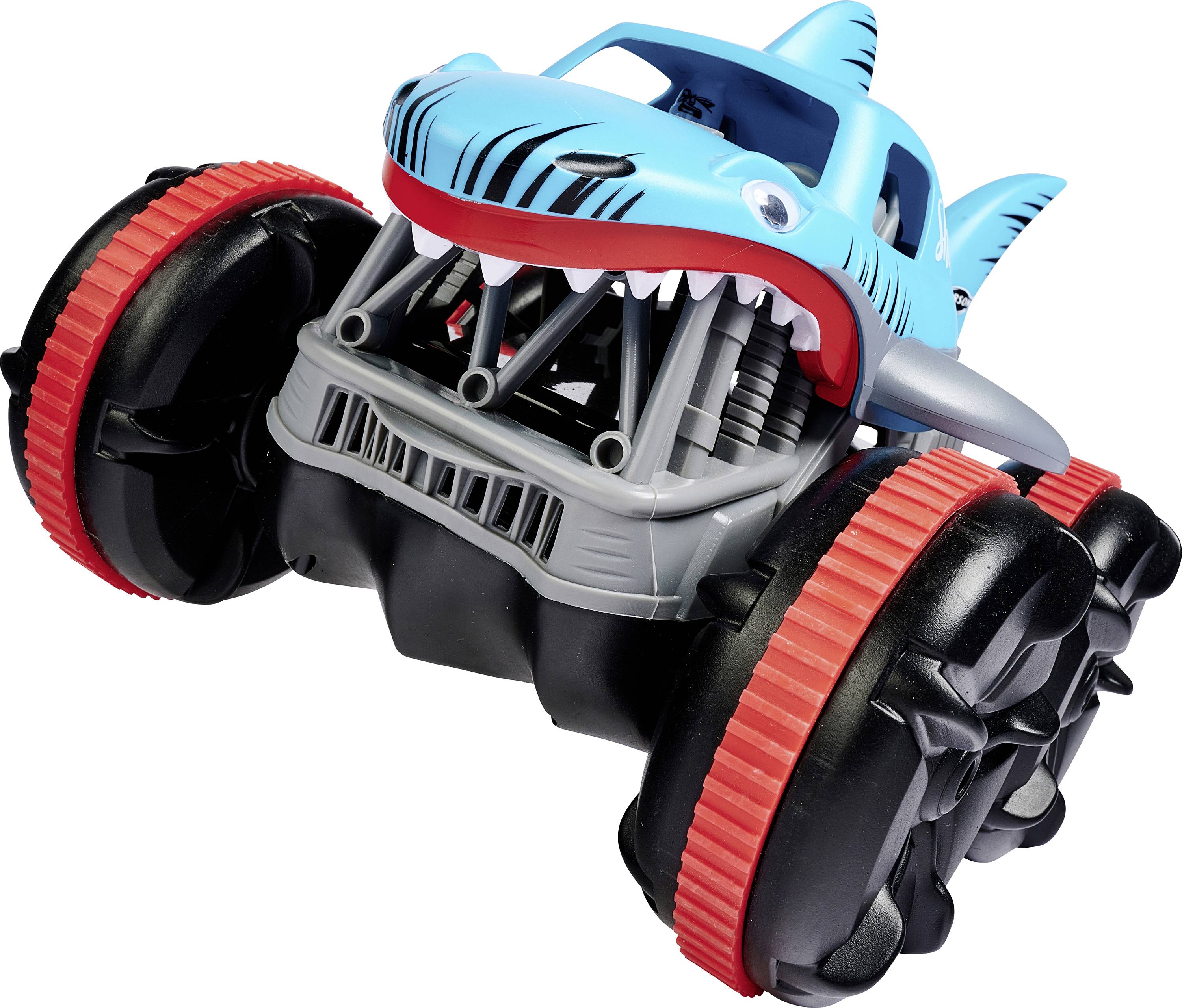 Carson Modellsport 404221 Amphi Shark RC Modellauto Elektro Amphibienfahrzeug inkl. Akku, Ladegerät und Senderbatterien