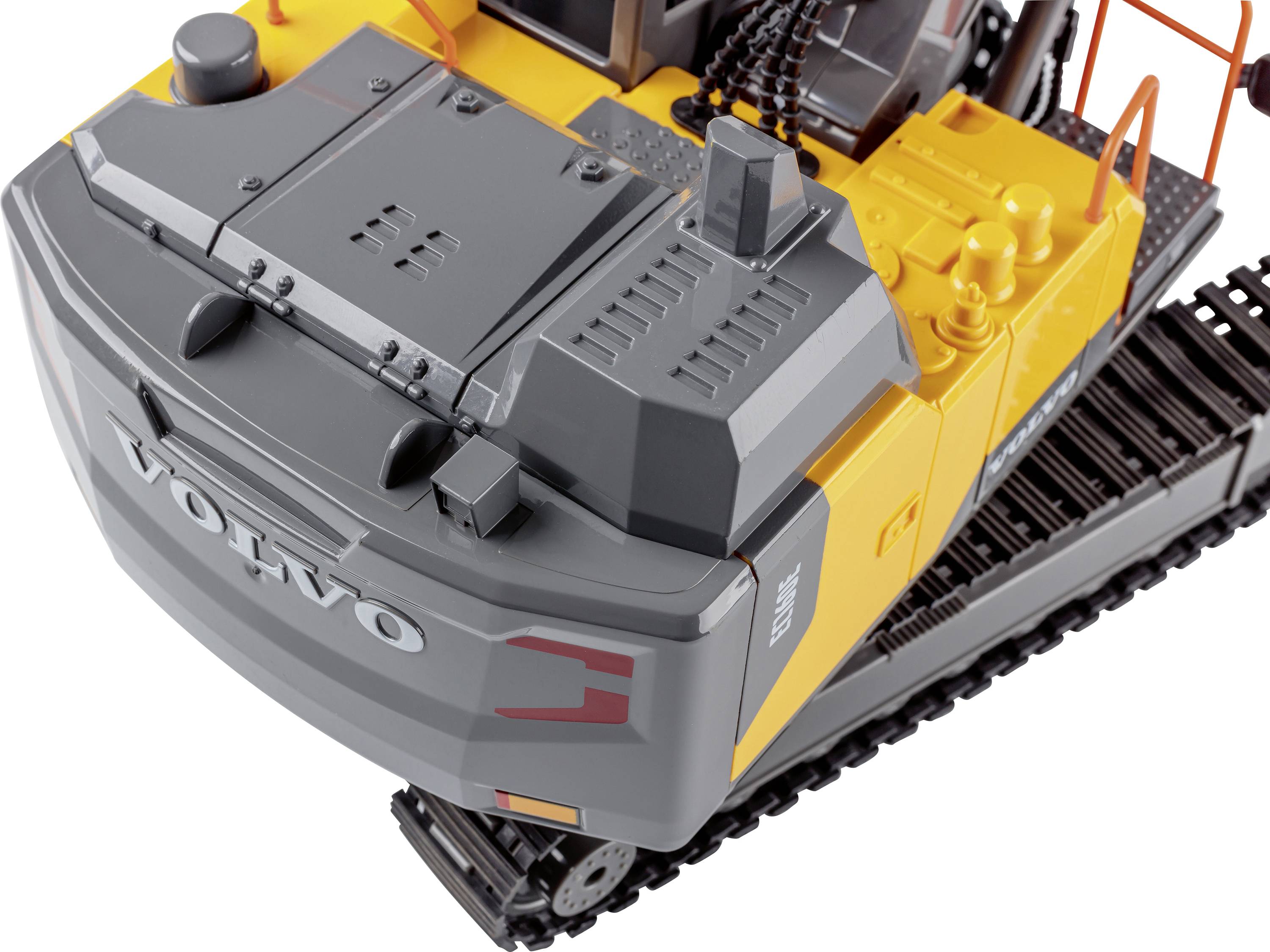 Carson Modellsport 907339 Raupenbagger Volvo 1:16 RC Einsteiger Funktionsmodell Elektro Baufahrzeug inkl. Akku, Ladegerät und