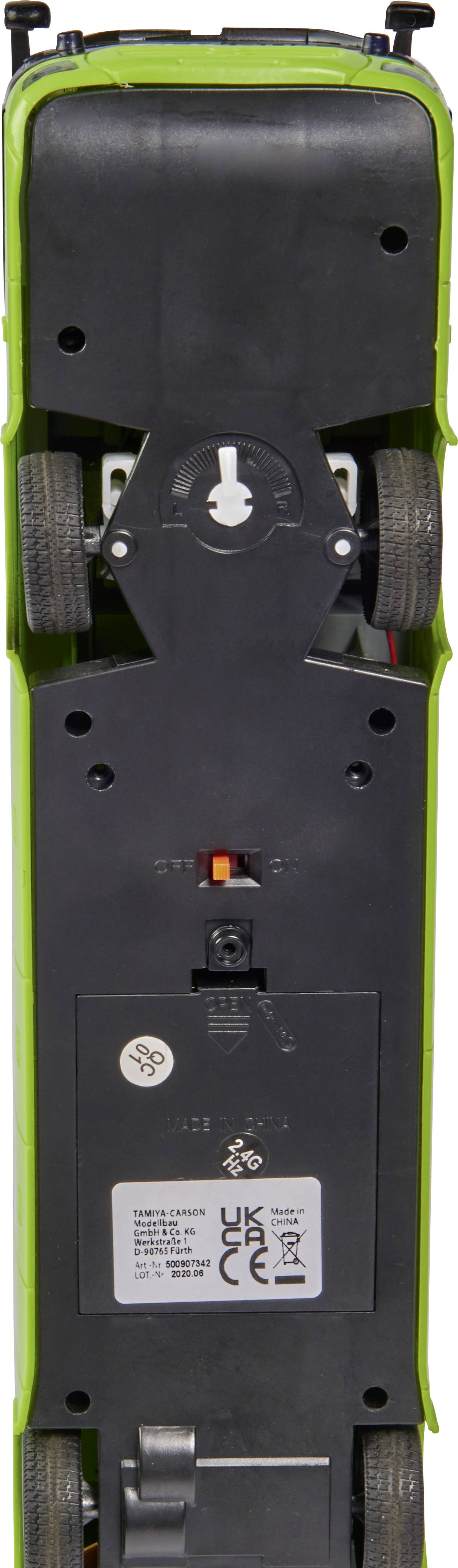 Carson Modellsport 907342 FlixBus RC Modellauto Elektro Bus inkl. Akku, Ladegerät und Senderbatterien