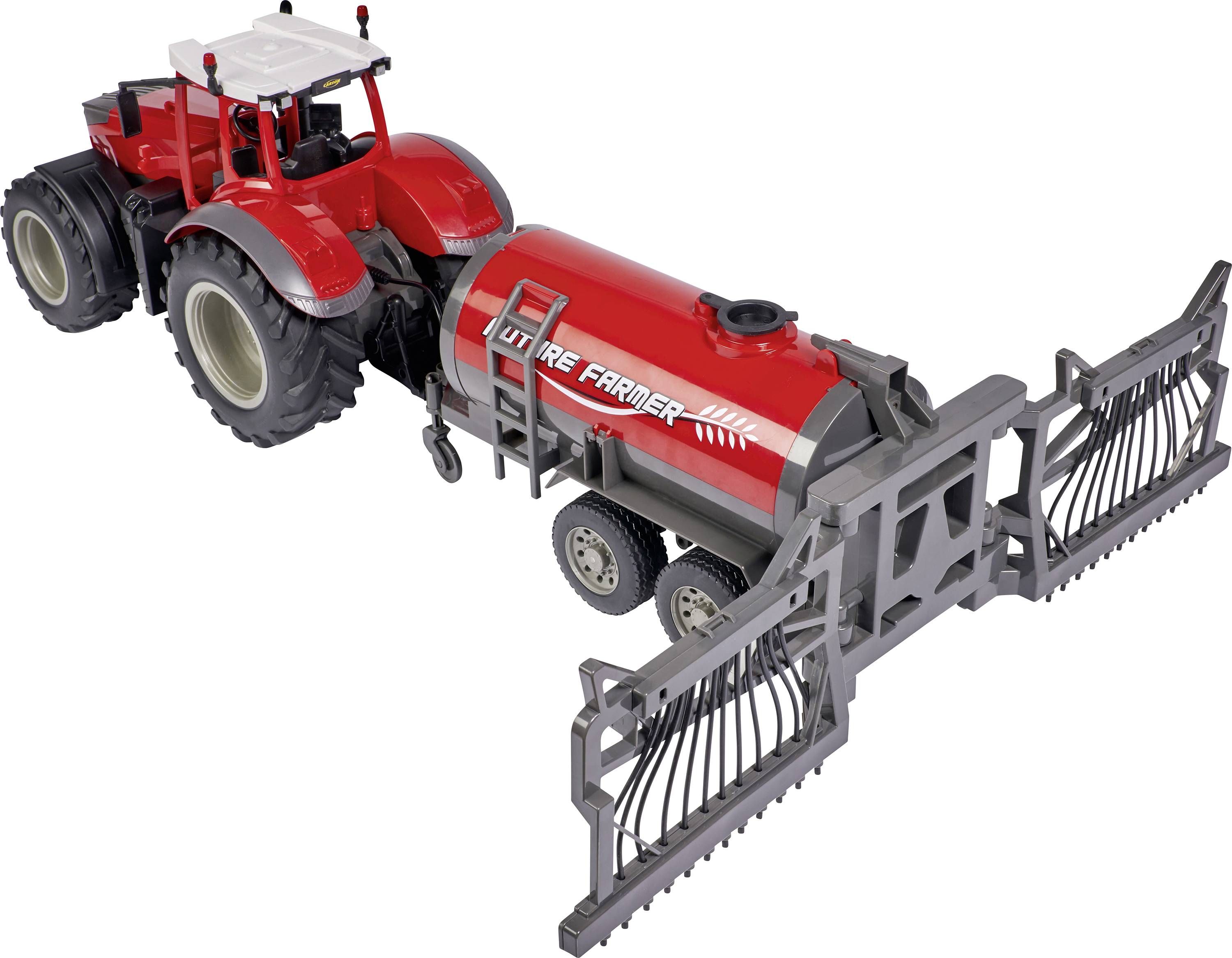 Carson Modellsport 907345 RC Traktor mit Tankwagen 1:16 RC Funktionsmodell Elektro Landwirtschaftsfahrzeug  inkl. Akku, Ladegerät und Senderbatterien