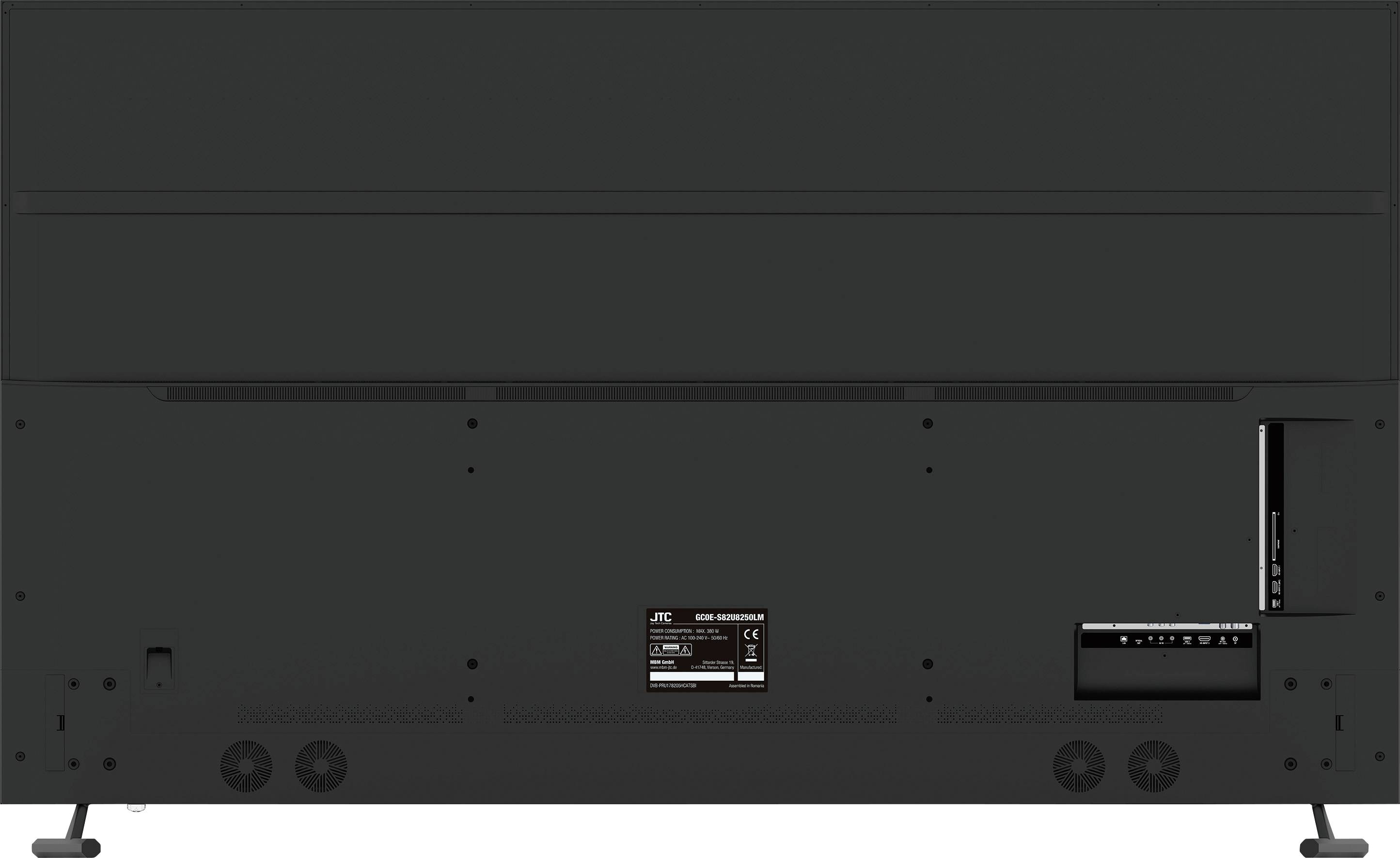 JTC S82U8250LM LED-TV 207cm 82 Zoll EEK G (A - G) DVB-C, DVB-S2, DVB-T2 HD, Smart TV, UHD, WLAN Schwarz