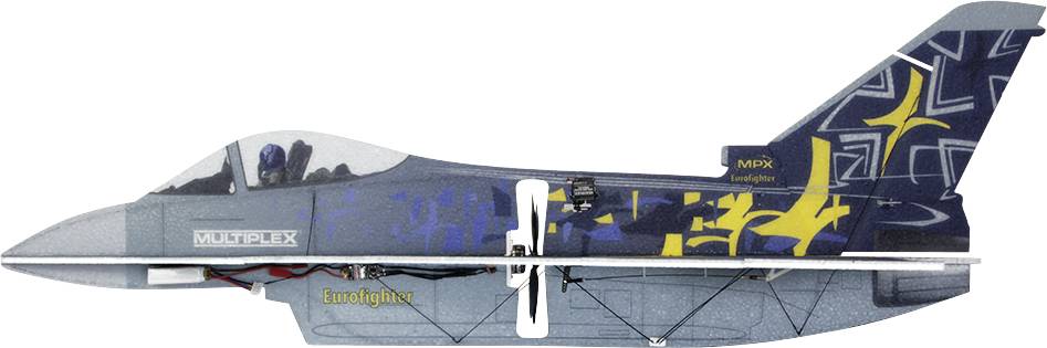 Multiplex BK Eurofighter Indoor Edition 4-farbig RC Modellflugzeug Bausatz 700mm