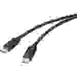 Renkforce USB-Kabel USB 2.0 USB-C® Stecker 1.00 m Schwarz mit antimikrobieller Oberfläche RF-471684