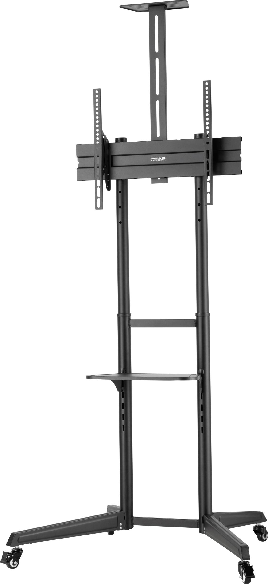 SpeaKa Professional TV-Rollwagen Höhenverstellbar 94,0cm (37") - 177,8cm (70") Bodenständer, Neigbar