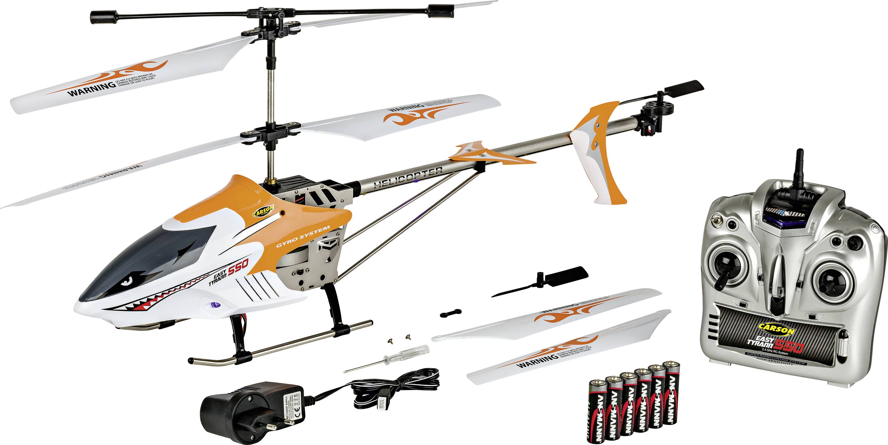 Carson Modellsport Easy Tyrann 550 RC Einsteiger Hubschrauber RtF