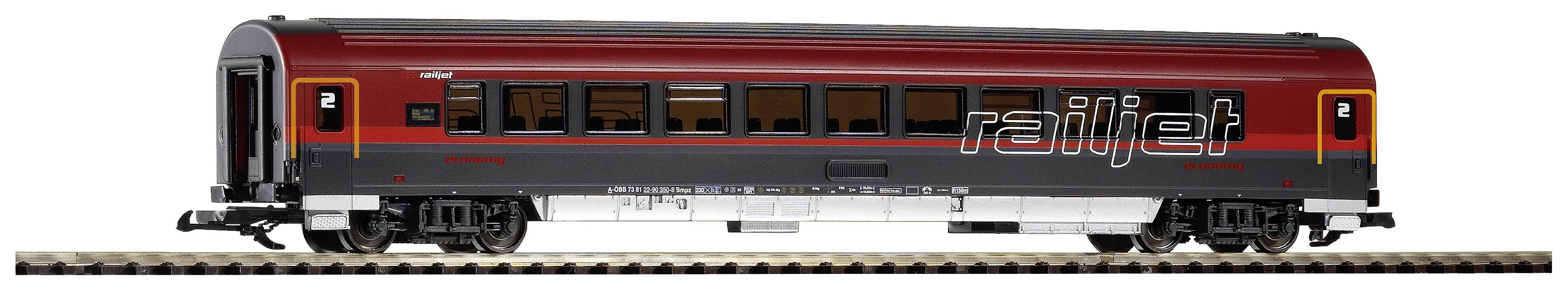 PIKO 37665G Personenwagen 2. Klasse der Railjet ÖBB 2. Klasse