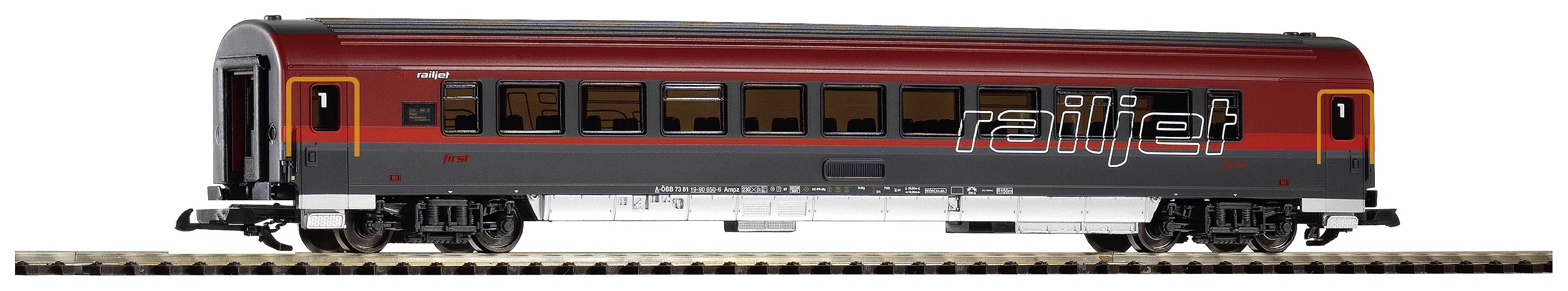 PIKO 37666G Personenwagen 1. Klasse der Railjet ÖBB 1. Klasse