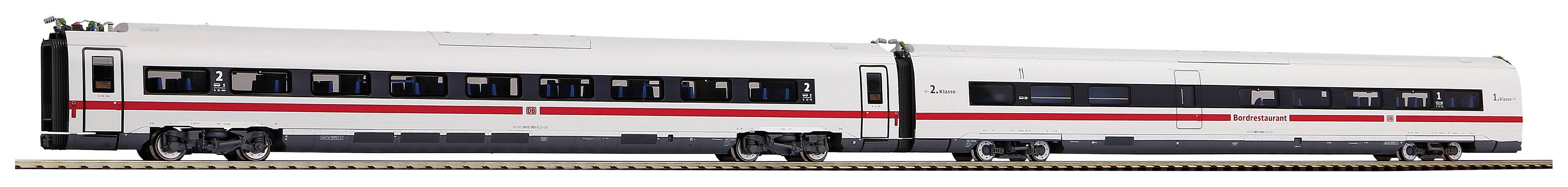 Piko H0 58581 H0 2er-Set Ergänzungswagen BR 412 ICE 4 "Klimaschützer" der DB AG Wechselstromversion