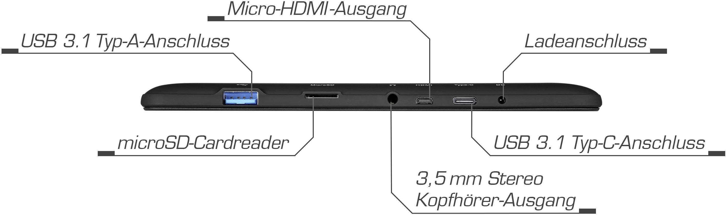 CSL Computer Panther Tab HD WiFi 256 GB Schwarz Windows®-Tablet / 2-in ...