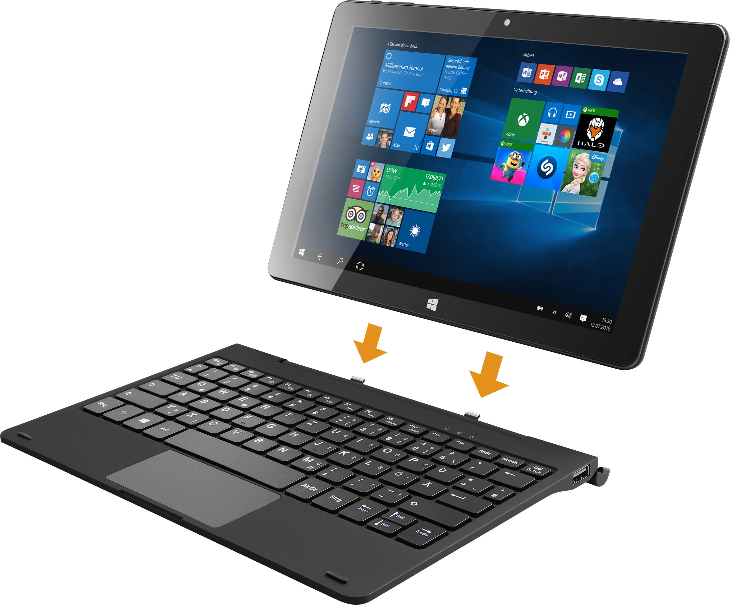 CSL Computer Panther Tab HD WiFi 256GB Schwarz Windows®-Tablet / 2-in-1 25.7cm (10.1 Zoll) 1.10GHz Intel® Celeron® Windows® 10