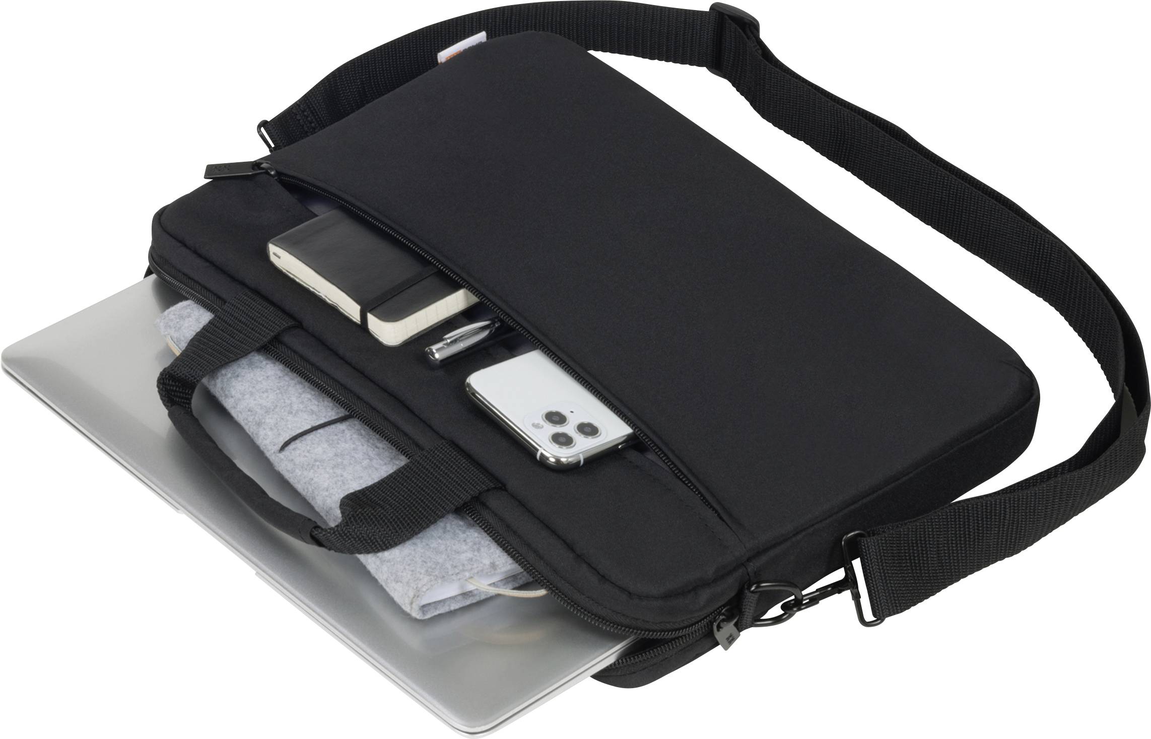 Dicota Notebook Tasche BASE XX Slim Passend für maximal: 39,6 cm (15,6") Schwarz
