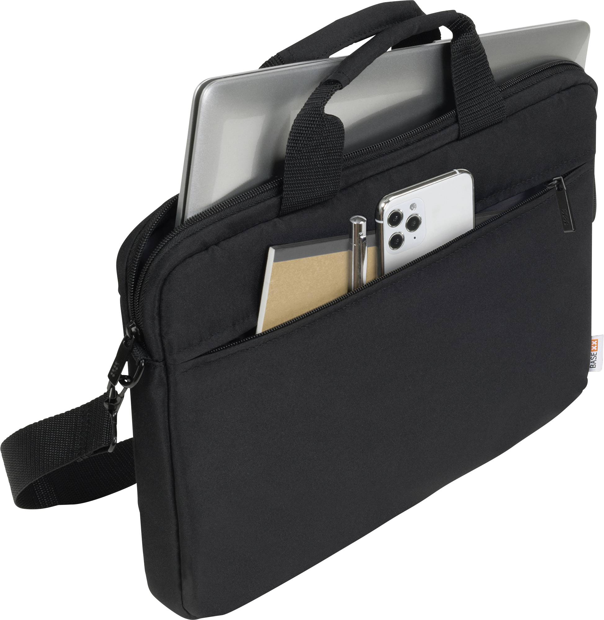 Dicota Notebook Tasche BASE XX Slim Passend für maximal: 39,6 cm (15,6") Schwarz