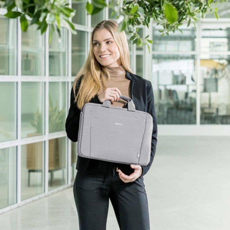 Dicota Notebook Tasche Eco Slim Case BASE Passend für maximal: 35,8 cm (14,1") Grau