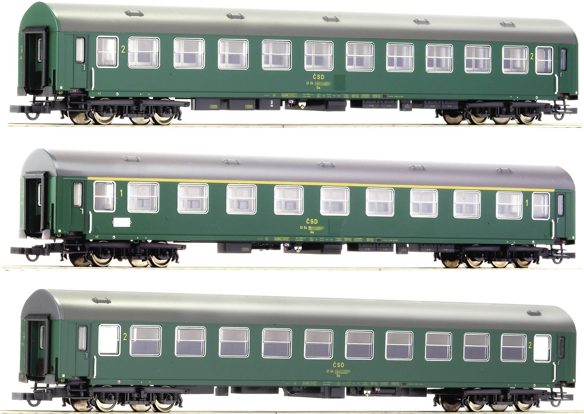 Roco 74190 H0 RO 3er-Set 3: Reisezugwagen D 375 „Vindobona“ der CSD