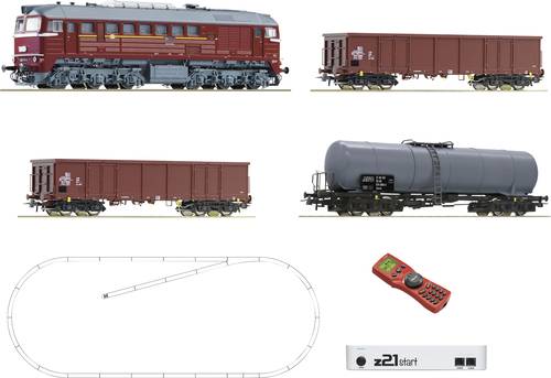 Roco 51331 z21start Digitalset: Diesellokomotive BR 120 mit Güterzug der DR