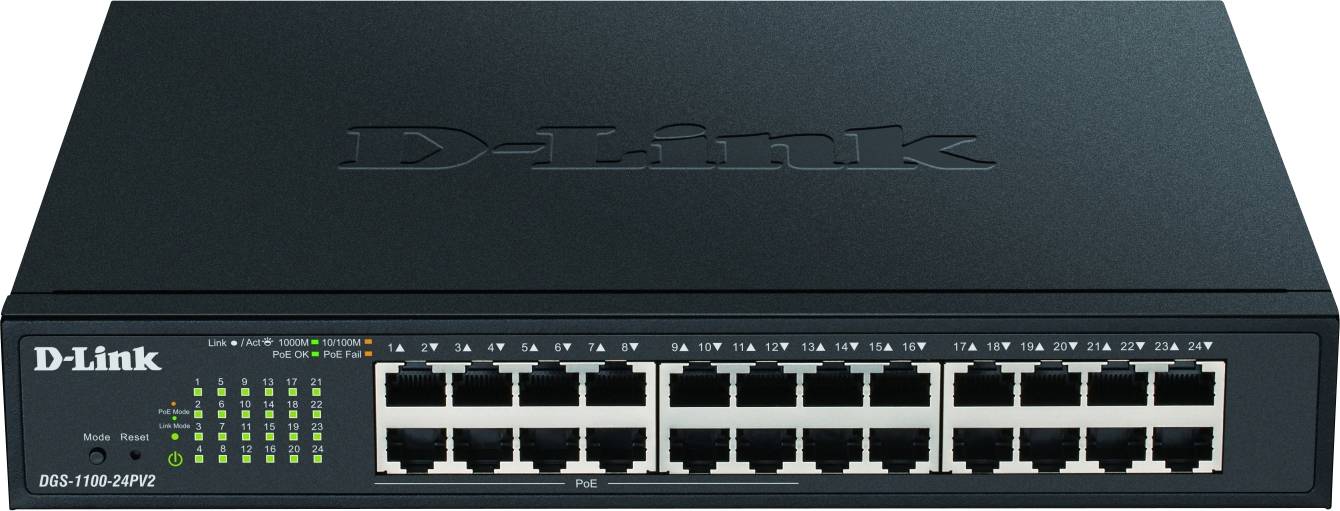 DLink Deutschland 24-Port Gigabit Switch DGS-1100-24PV2
