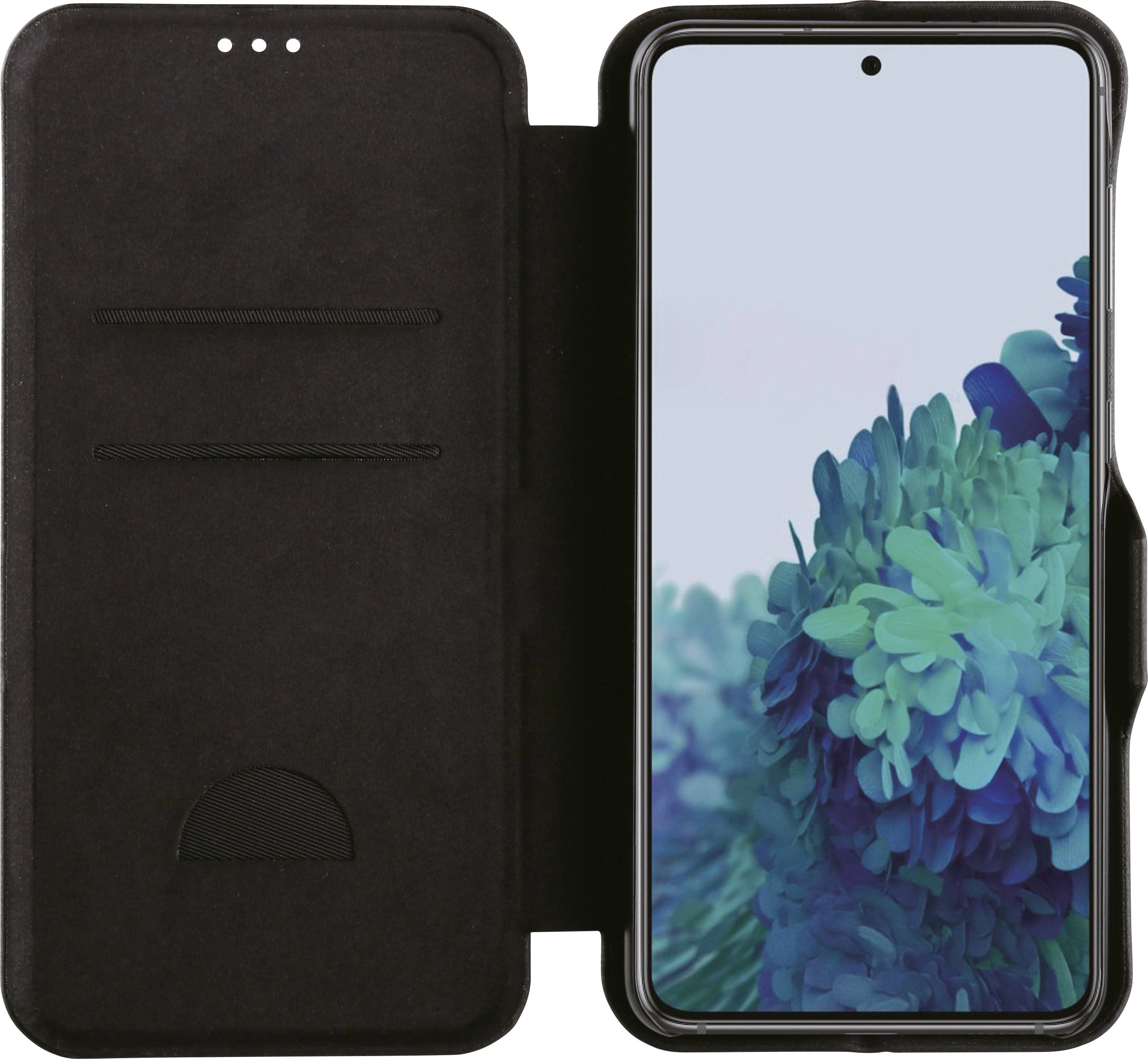 Vivanco Casual Booklet Samsung Galaxy S21 Ultra (5G) Schwarz Sanddicht, Spritzwasserfest, Standfunktion, Stoßfest, Wasserabweisend, Handy Flip Case