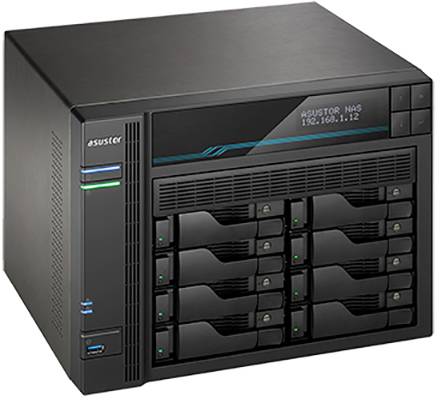 Asustor AS6508T NAS-Server 8 Bay 2x USB 3.2 Gen 1 HUB (USB 3.0) 90-AS6508T00-MD30