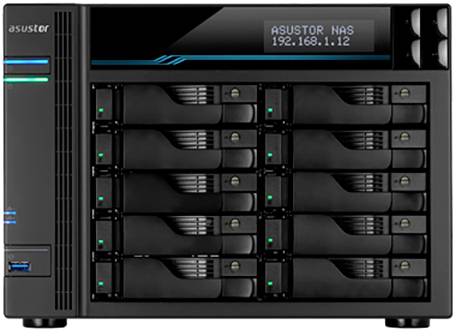 Asustor AS6510T NAS-Server 10 Bay 2x USB 3.2 Gen 1 HUB (USB 3.0) 90-AS6510T00-MD30