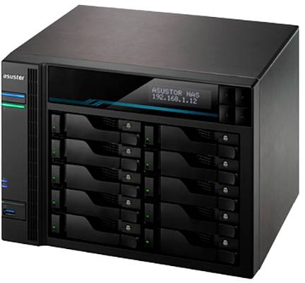 Asustor AS6510T NAS-Server 10 Bay 2x USB 3.2 Gen 1 HUB (USB 3.0) 90-AS6510T00-MD30