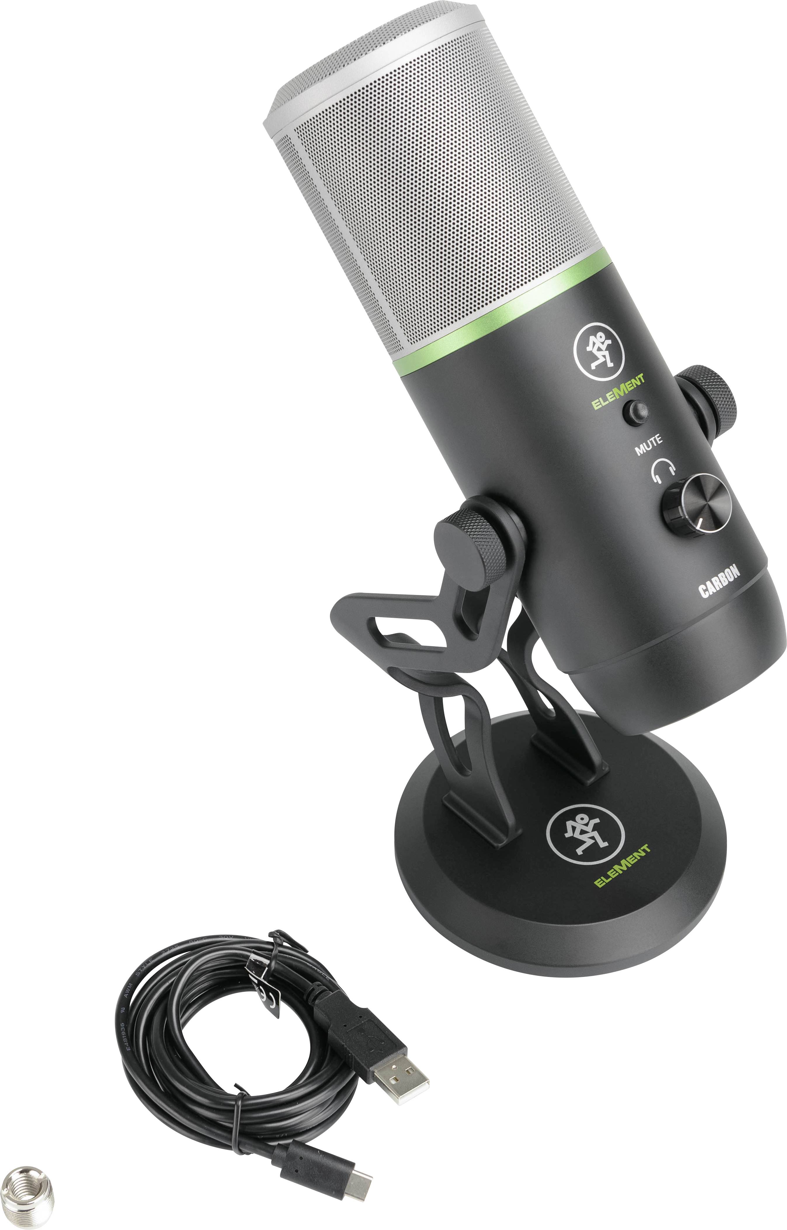 Stand USB-Studiomikrofon Mackie CARBON Standfuß, inkl. Kabel, Metallgehäuse