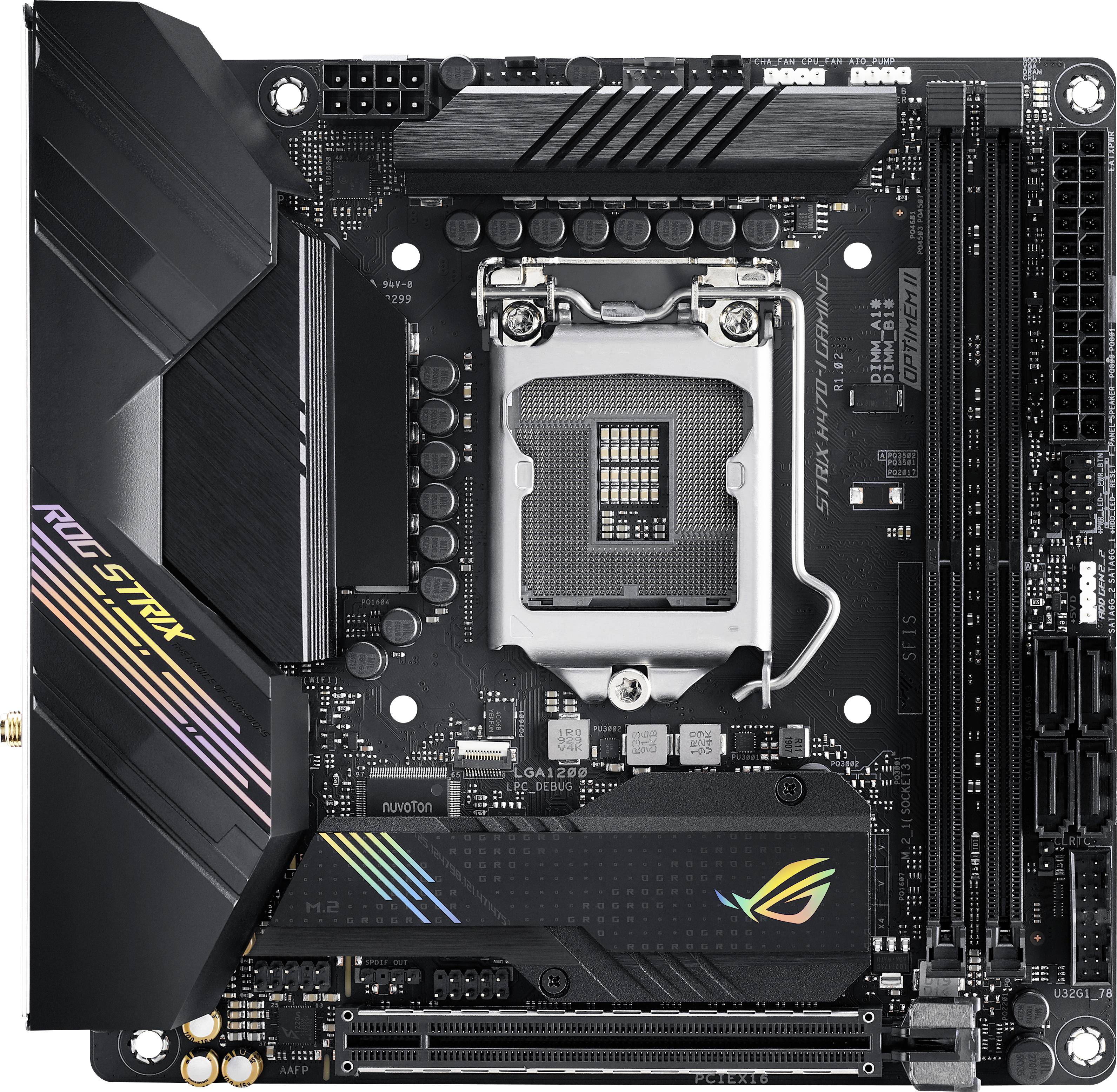 Asus ROG Strix H470-I Gaming Mainboard Sockel (PC) Intel® 1200 Formfaktor (Details) Mini-ITX Mainbo