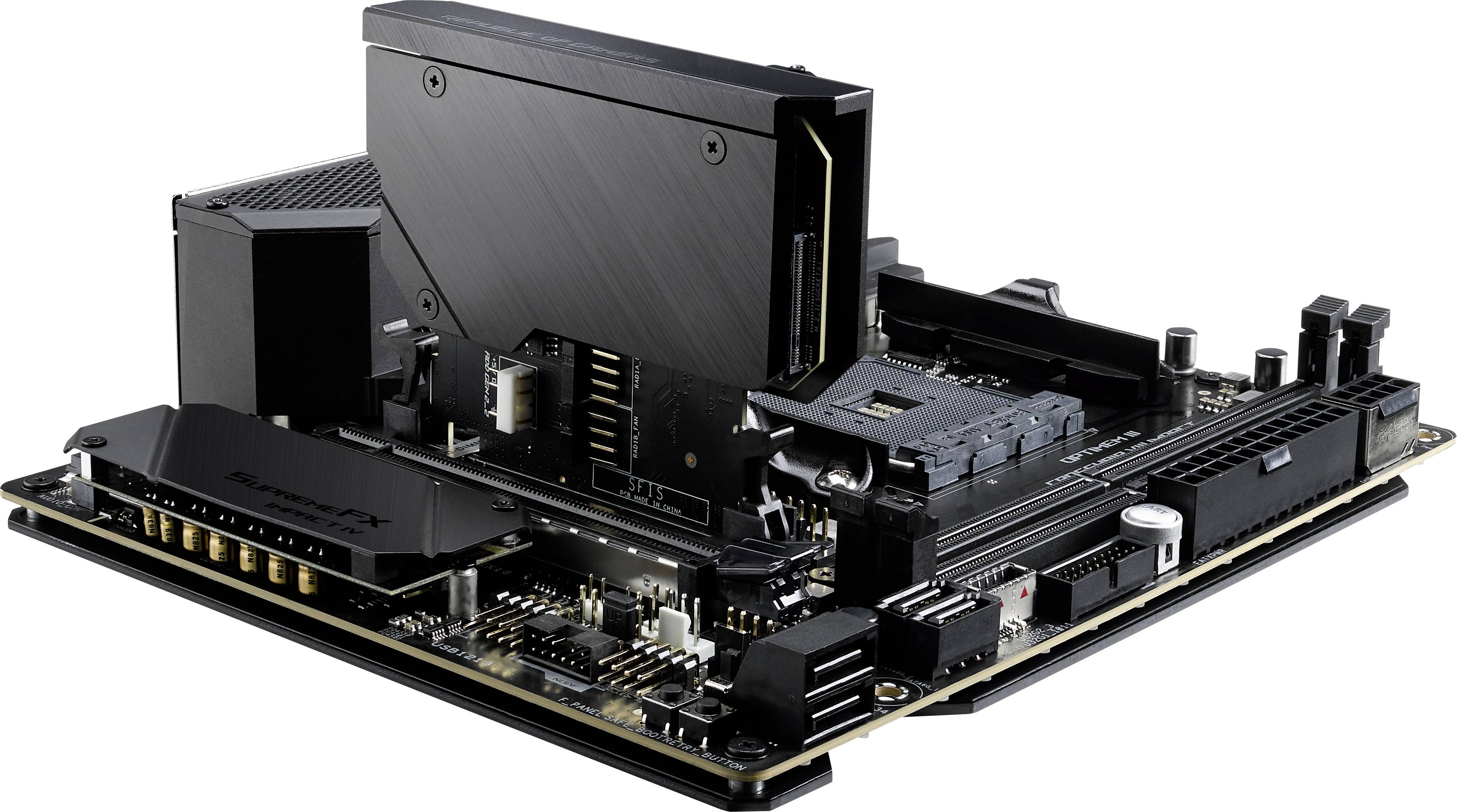 Asus ROG CROSSHAIR VIII IMPACT Mainboard Sockel (PC) AMD® AM4 Formfaktor (Details) Mini-DTX Mainboard-Chipsatz AMD® X570
