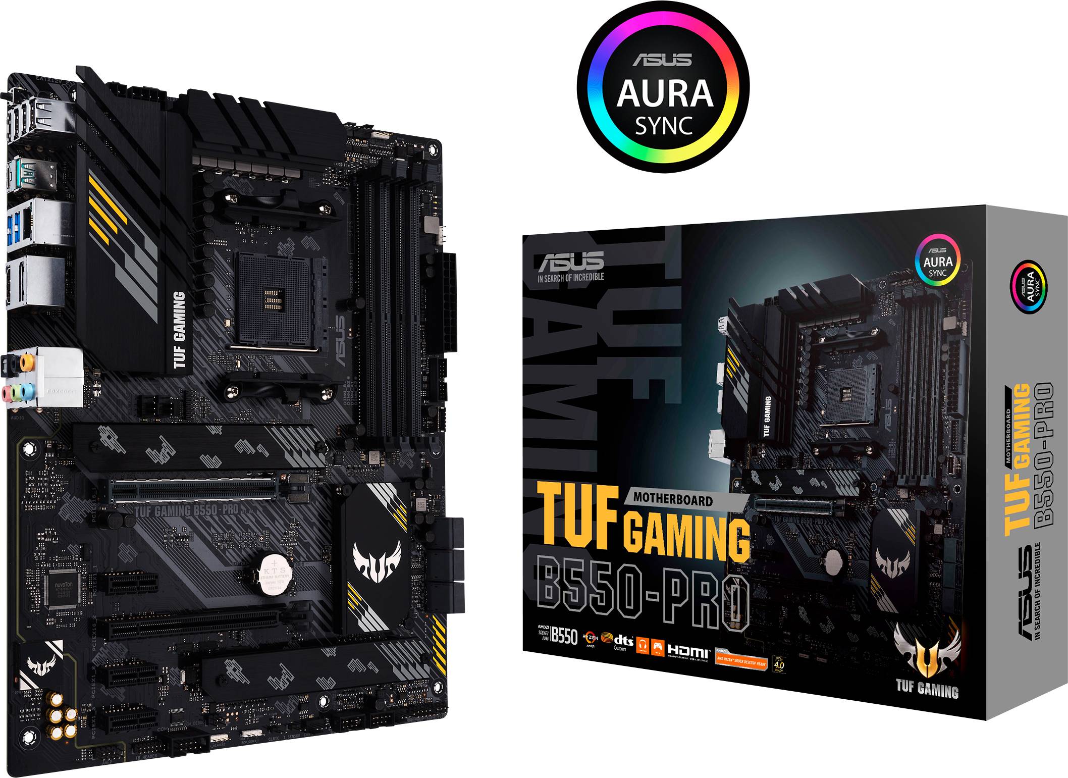 Asus TUF GAMING B550-PRO Mainboard Sockel (PC) AMD® AM4 Formfaktor (Details) ATX Mainboard-Chipsatz AMD® B550