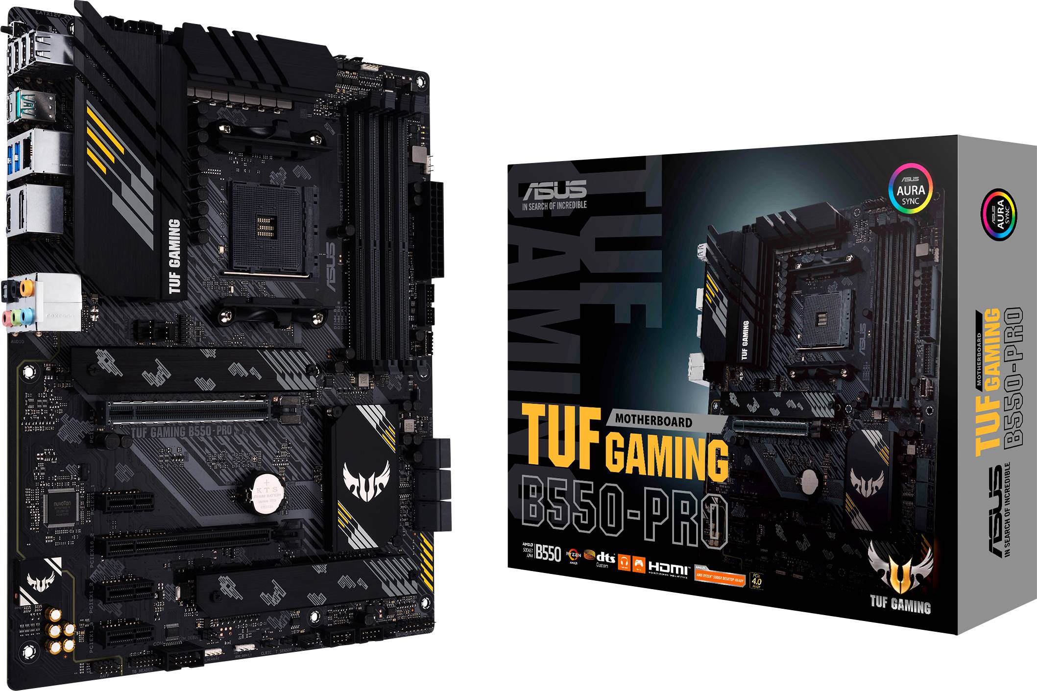 Asus TUF GAMING B550-PRO Mainboard Sockel (PC) AMD® AM4 Formfaktor (Details) ATX Mainboard-Chipsatz AMD® B550