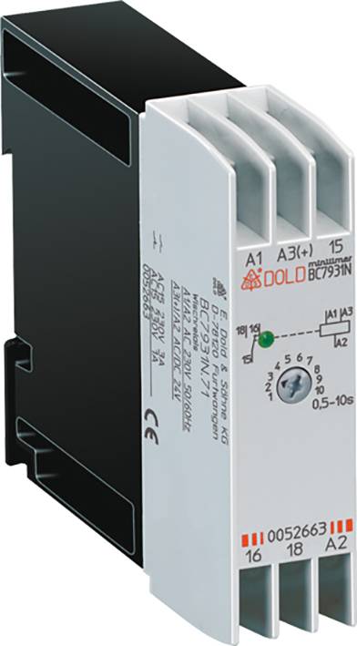 Dold 0052662 BC7931N.71 AC/DC24V + AC230V 0,05-1S. Zeitrelais Monofunktional 1 St. Zeitbereich: 0.05 - 1s 1 Wechsler