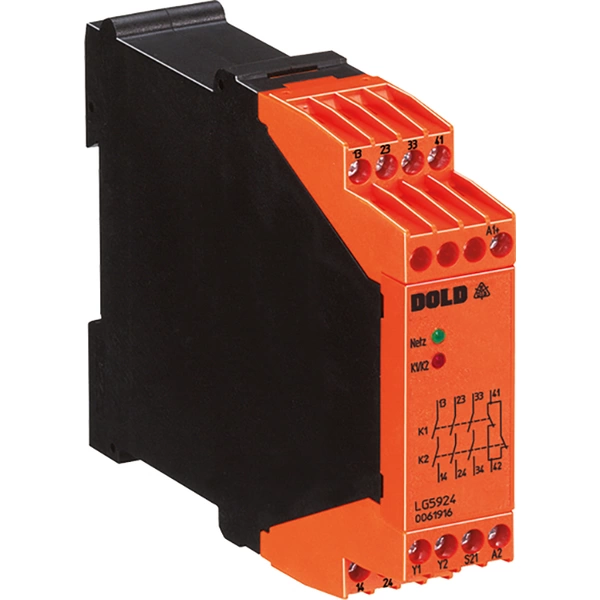 Dold Sicherheitsschaltgerät LG5924.48/61 AC50/60HZ 230V Betriebsspannung: 230 V/AC 3 Schließer, 1 Öffner (B x H x T) 45 x 74 Dold Sicherheitsschaltgerät LG5924.48/61 AC50/60HZ 230V Betriebsspannung: 230 V/AC 3 Schließer, 1 Öffner (B x H x T) 45 x 74
