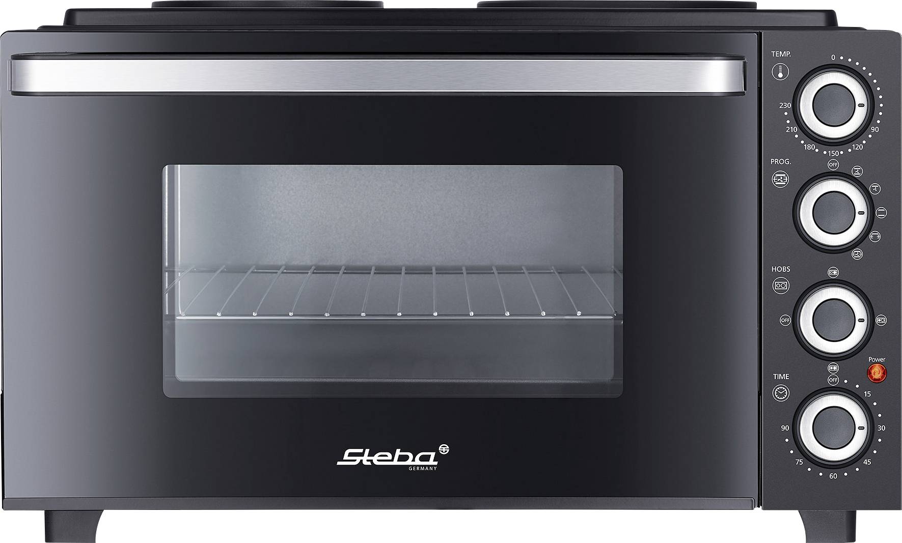 Steba KB K30 Minibackofen Antihaftbeschichtung, Grillfunktion, Timerfunktion, stufenloser Temperaturregler 30 l