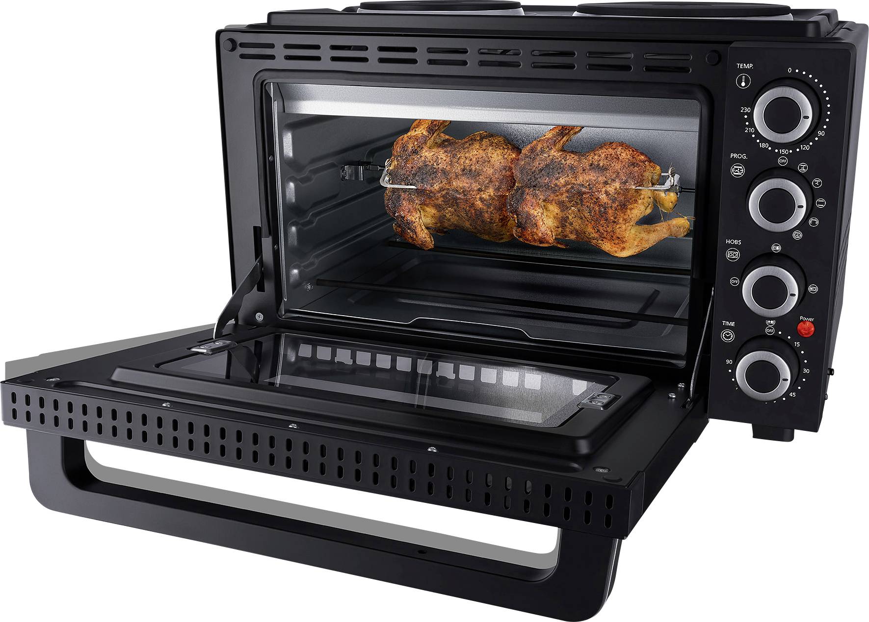 Steba KB K30 Minibackofen Antihaftbeschichtung, Grillfunktion, Timerfunktion, stufenloser Temperaturregler 30 l