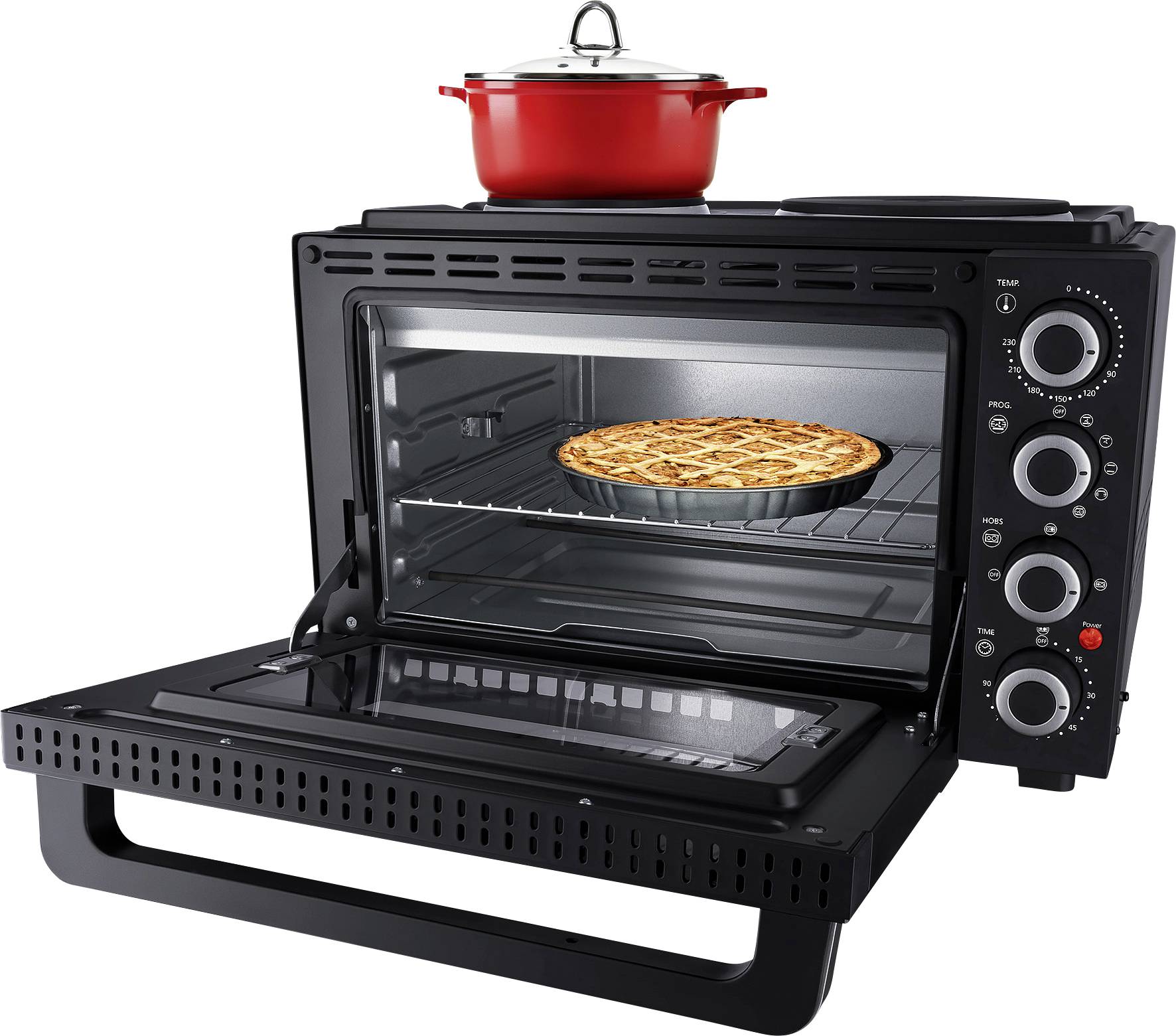 Steba KB K30 Minibackofen Antihaftbeschichtung, Grillfunktion, Timerfunktion, stufenloser Temperaturregler 30 l