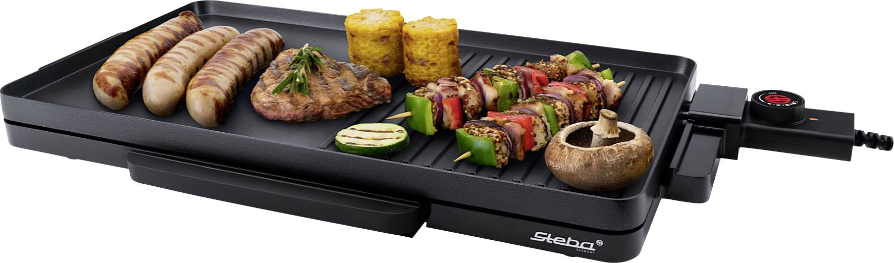 Steba VG 30 SLIM Elektro Tischgrill stufenloser Temperaturregler Schwarz