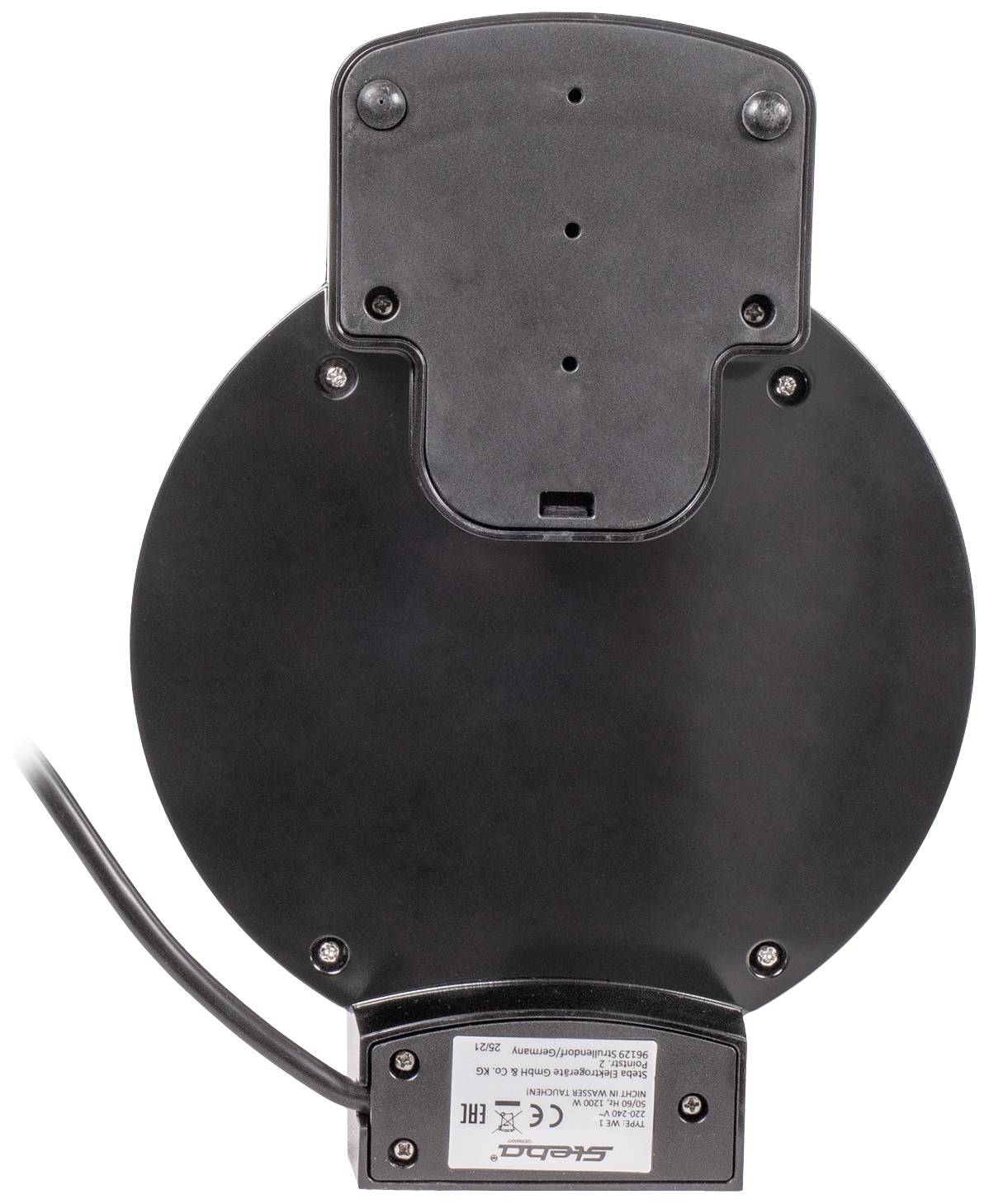 Steba WE 1 Waffeleisen Antihaftbeschichtung, Kontrollleuchte, klappbar, stufenloser Temperaturregler Schwarz