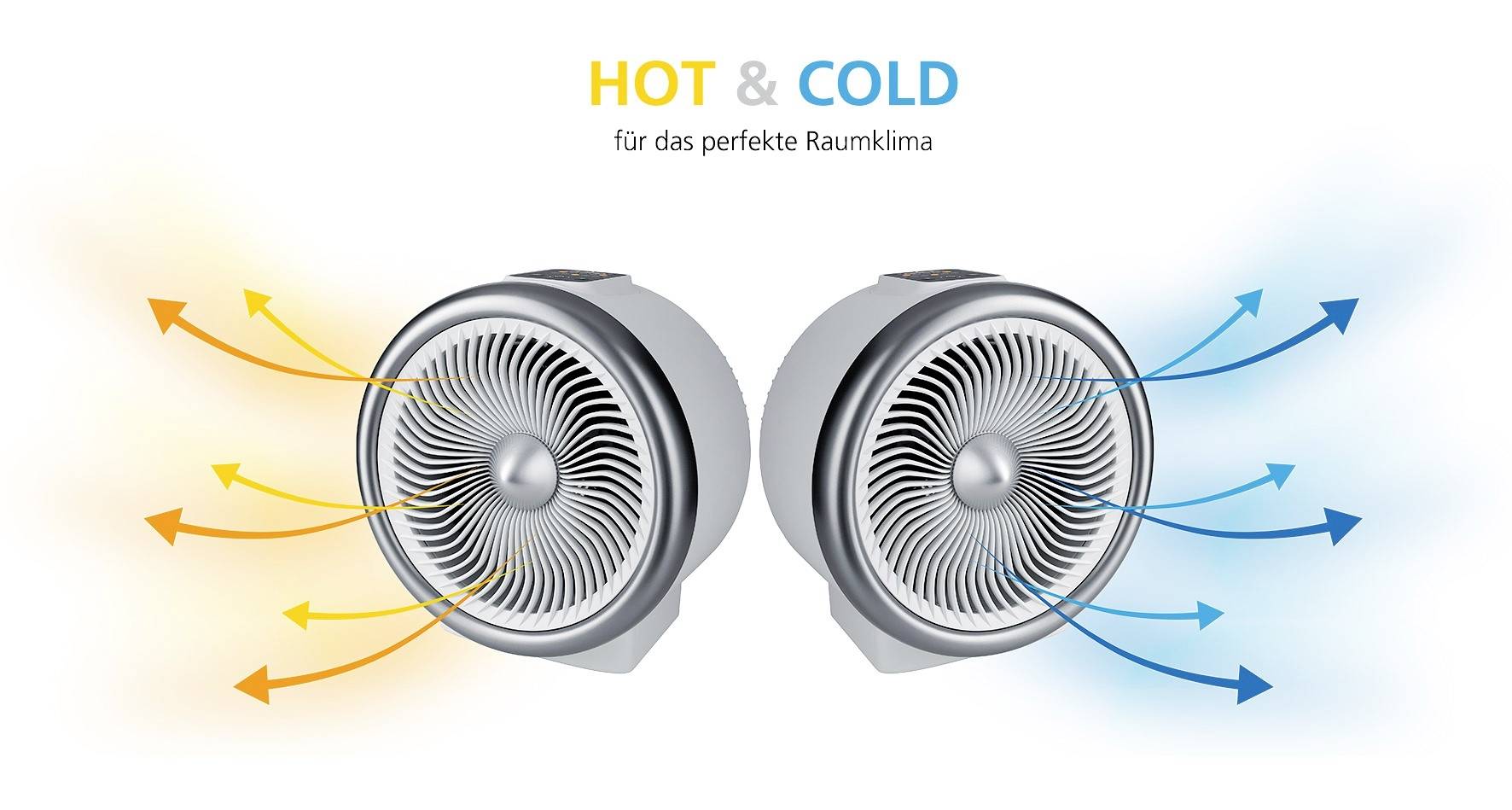Steba VTH 2 HOT & COLD Standventilator 2000 W Weiß-Silber Überhitzungsschutz, mit Heizfunktion