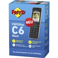 AVM FRITZ!FON C6 Black Edition Schnurloses Telefon VoIP Anrufbeantworter, Babyphone, Freisprechen, PIN Code LC-Display Schwarz AVM FRITZ!FON C6 Black Edition Schnurloses Telefon VoIP Anrufbeantworter, Babyphone, Freisprechen, PIN Code LC-Display Schwarz