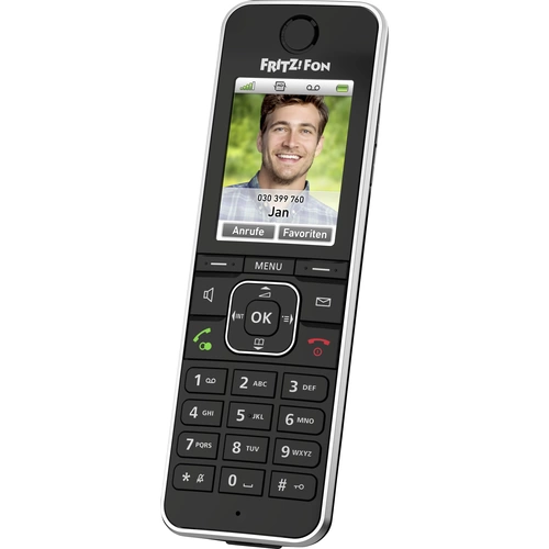 AVM FRITZ!FON C6 Black Edition Schnurloses Telefon VoIP Anrufbeantworter, Babyphone, Freisprechen, PIN Code LC-Display Schwarz AVM FRITZ!FON C6 Black Edition Schnurloses Telefon VoIP Anrufbeantworter, Babyphone, Freisprechen, PIN Code LC-Display Schwarz
