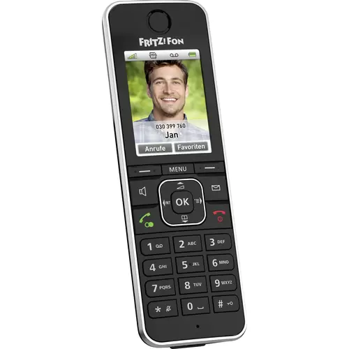 AVM FRITZ!FON C6 Black Edition Schnurloses Telefon VoIP Anrufbeantworter, Babyphone, Freisprechen, PIN Code LC-Display Schwarz AVM FRITZ!FON C6 Black Edition Schnurloses Telefon VoIP Anrufbeantworter, Babyphone, Freisprechen, PIN Code LC-Display Schwarz