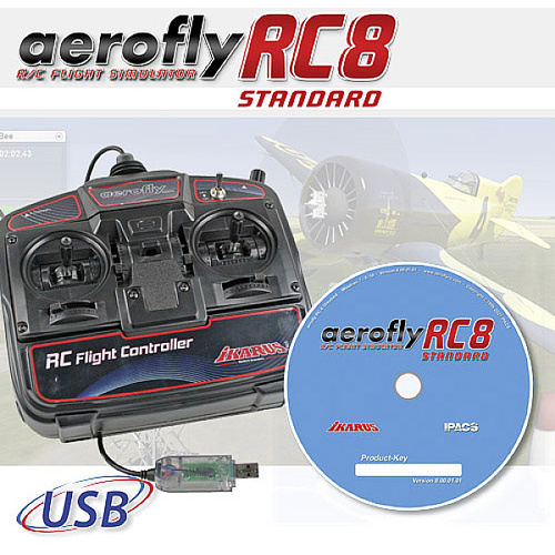 Ikarus Aerofly RC8 Modellbau Flugsimulator inkl. Fernsteuerung