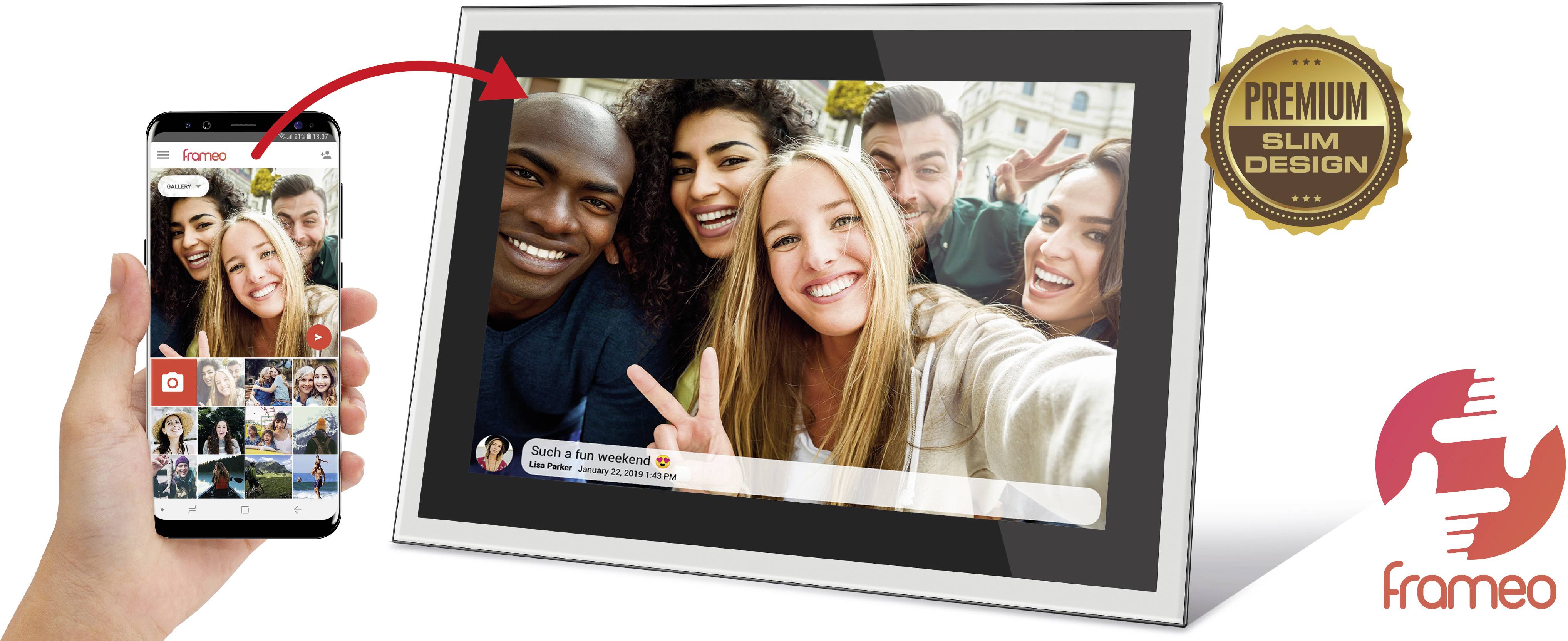 Braun Phototechnik DigiFrame 10X WiFi Digitaler Bilderrahmen 25.7 cm 10.1 Zoll EEK: C (A - G) 1920 x 1200 Pixel 16 GB Schwarz