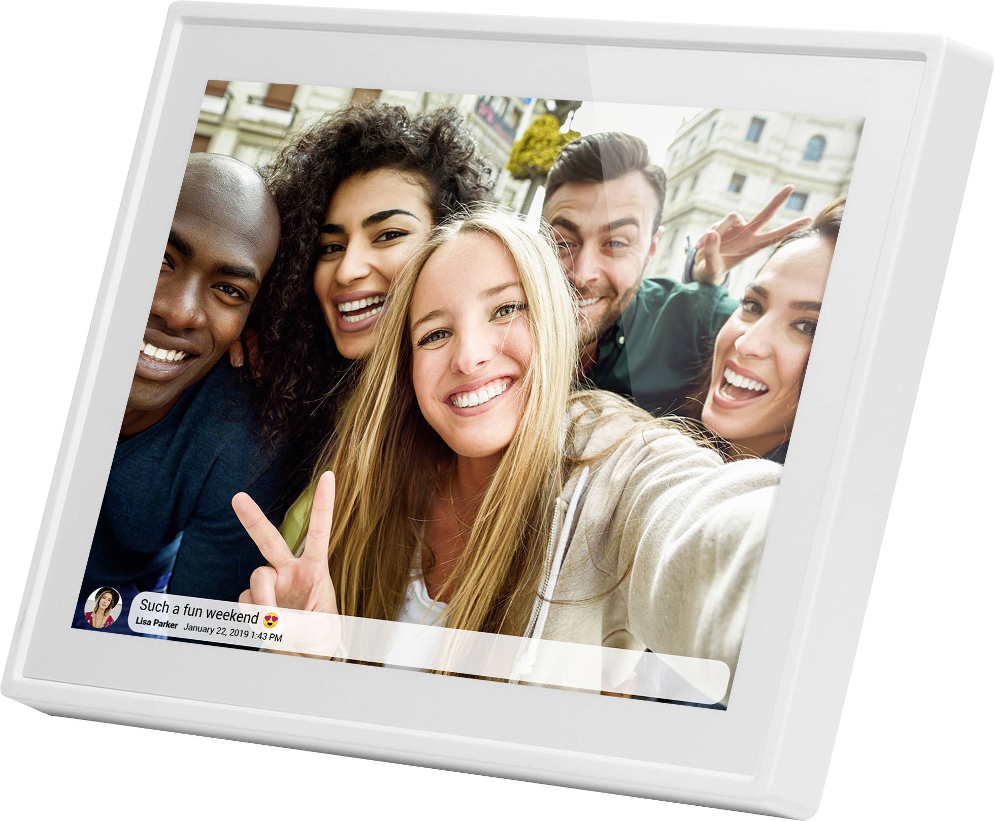 Braun Phototechnik DigiFrame 1019 WiFi weiss Digitaler Bilderrahmen 25.7 cm 10.1 Zoll EEK: C (A - G) 1280 x 800 Pixel 16 GB Weiß