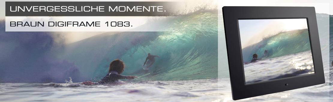 Braun Phototechnik DigiFrame 1083 Digitaler Bilderrahmen 20.3 cm 8 Zoll EEK: B (A - G) 1024 x 768 Pixel Schwarz